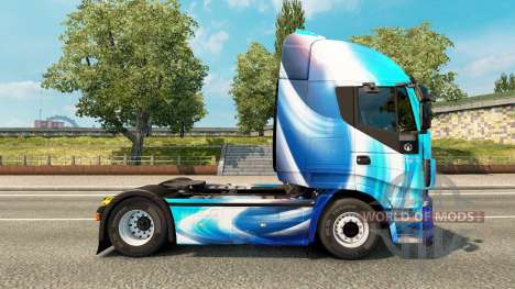 La peau Abstrait Bleu Iveco pour le camion pour Euro Truck Simulator 2