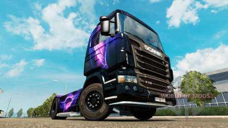 Die Schwarz und Lila skin für Scania-LKW für Euro Truck Simulator 2