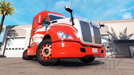 La peau de la Bande Rouge sur le camion Kenworth pour American Truck Simulator