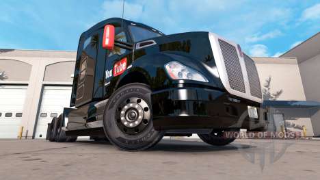 La peau de YouTube sur un tracteur Kenworth pour American Truck Simulator