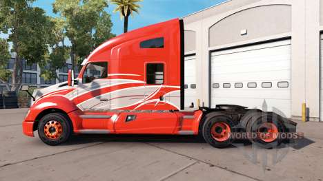 Die Haut der Roten Streifen auf dem truck Kenwor für American Truck Simulator