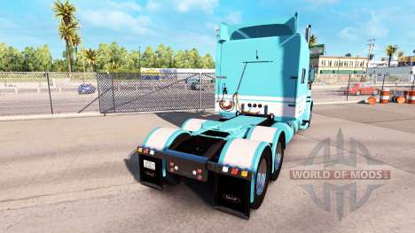 Peau Bleu-Blanc pour le camion Peterbilt 389 pour American Truck Simulator