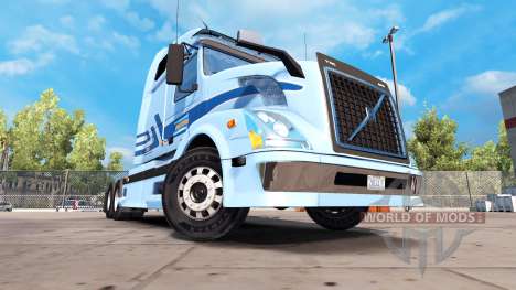 De la peau pour Werner Entreprises tracteur Volv pour American Truck Simulator