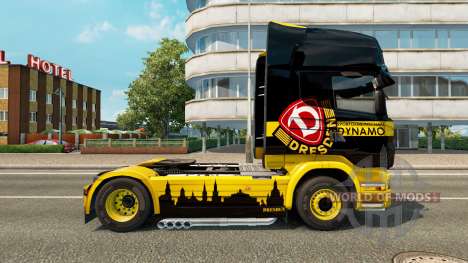 Dynamo Dresden skin für Scania-LKW für Euro Truck Simulator 2
