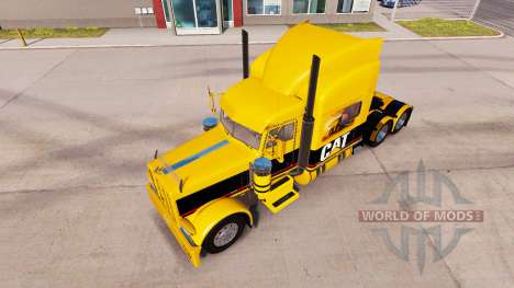 CAT skin für den truck-Peterbilt 389 für American Truck Simulator