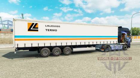 Haut Linjegods auf den trailer für Euro Truck Simulator 2