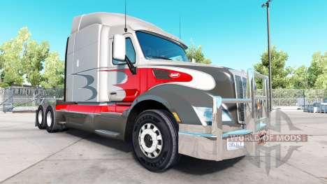 Pare-chocs en Chrome sur le Peterbilt 579 pour American Truck Simulator