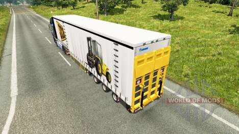 Rideau semi-remorque Krone JCB pour Euro Truck Simulator 2