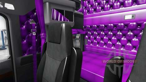 Violet intérieur Kenworth W900 pour American Truck Simulator