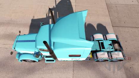 Haut, Blau-Weiß für den truck-Peterbilt 389 für American Truck Simulator
