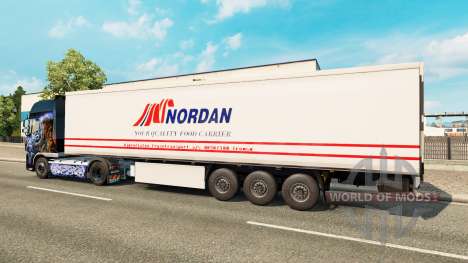 La peau Nordan sur la remorque pour Euro Truck Simulator 2