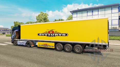 La peau Svyturys sur la remorque pour Euro Truck Simulator 2