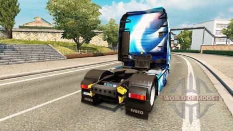 La peau Abstrait Bleu Iveco pour le camion pour Euro Truck Simulator 2