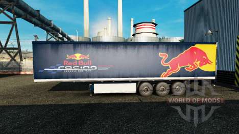 Haut Red Bull auf dem Anhänger für Euro Truck Simulator 2