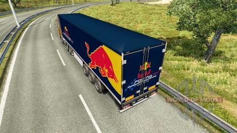 La peau de Red Bull sur la remorque pour Euro Truck Simulator 2