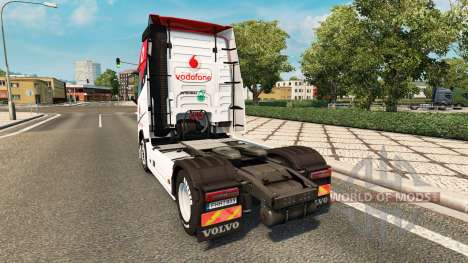 Vodafone peau de compétition pour Volvo camion pour Euro Truck Simulator 2