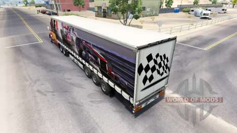 La peau de Formule 1 sur la semi-remorque pour American Truck Simulator