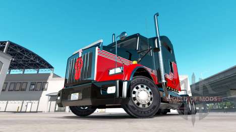 La peau Rayures v3.0 tracteur Kenworth T800 pour American Truck Simulator