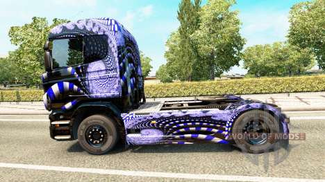 Bleu Échelle de la peau pour Scania camion pour Euro Truck Simulator 2