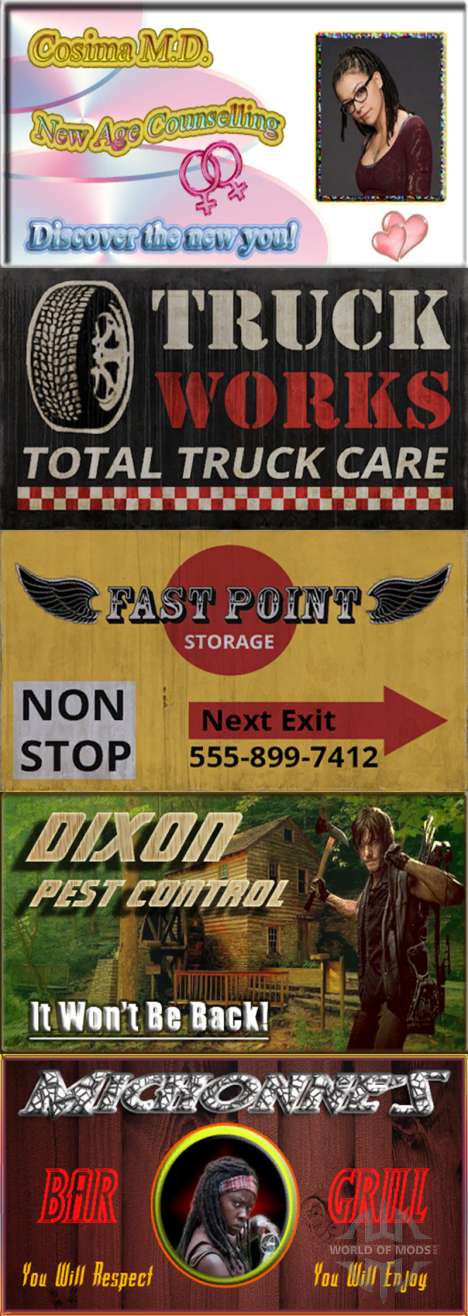 Werbung auf Plakaten für American Truck Simulator