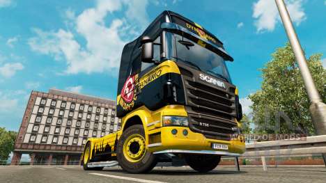 Dynamo Dresden skin für Scania-LKW für Euro Truck Simulator 2