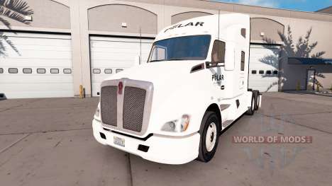 La peau sur un Polar Industries camion Kenworth pour American Truck Simulator