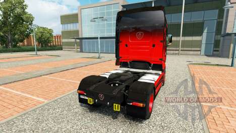 La peau Noire & Rouge pour tracteur Scania R700 pour Euro Truck Simulator 2