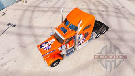 La peau de l'Amérique camion Kenworth W900 pour American Truck Simulator