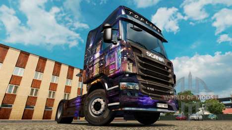 Skyline skin für Scania-LKW für Euro Truck Simulator 2