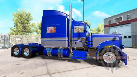 Peau Bleu-gris sur le camion Peterbilt 389 pour American Truck Simulator