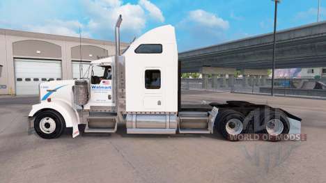 La peau Walmart sur le camion Kenworth W900 pour American Truck Simulator