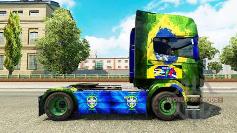 Brasil de la peau pour Scania camion pour Euro Truck Simulator 2