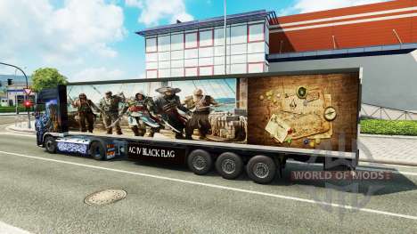 La peau Assassins Creed IV remorque pour Euro Truck Simulator 2