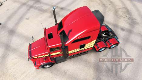La peau Rayures v2.0 tracteur Kenworth T800 pour American Truck Simulator