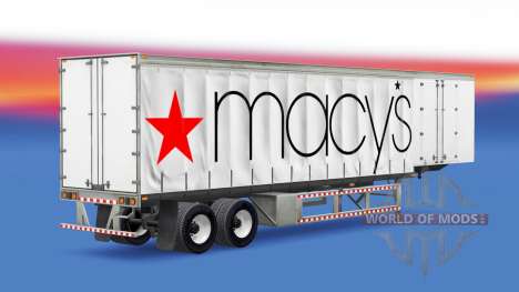 La peau Macys sur la remorque pour American Truck Simulator