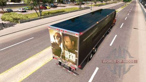 La peau Walking Dead sur la remorque pour American Truck Simulator