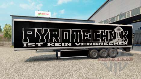 La peau des engins Pyrotechniques sur la remorqu pour Euro Truck Simulator 2