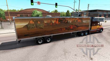 La peau de l'Ouest Sauvage pour la remorque pour American Truck Simulator
