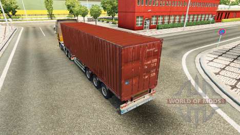 La semi-remorque-camion conteneur pour Euro Truck Simulator 2