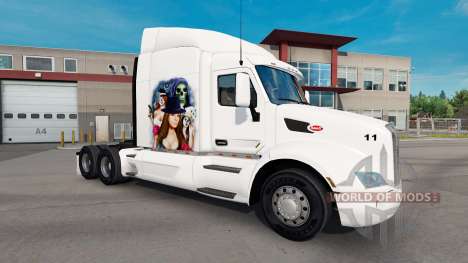 Gangster Girl de la peau pour le camion Peterbil pour American Truck Simulator