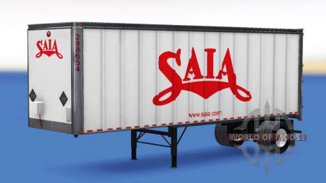 Die logos von realen Firmen auf dem Anhänger für American Truck Simulator