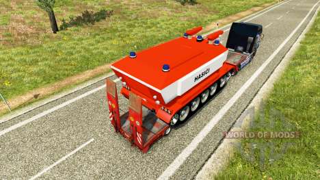 Bas de balayage avec le feu réservoir pour Euro Truck Simulator 2
