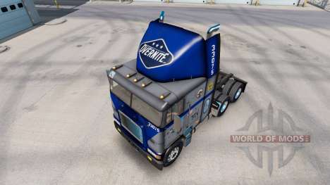 La peau Overnite sur camion Freightliner FLAG pour American Truck Simulator