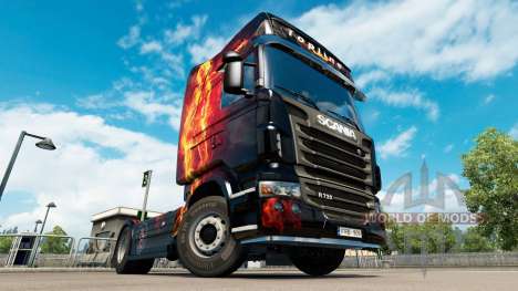 Feu Fille de la peau pour Scania camion pour Euro Truck Simulator 2