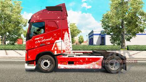 Merry Christmas-skin für den Volvo truck für Euro Truck Simulator 2