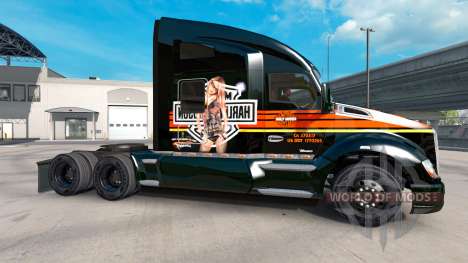 Haut Harley-Davidson auf einem Kenworth-Zugmasch für American Truck Simulator