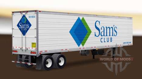 Die logos von realen Firmen auf dem Anhänger für American Truck Simulator