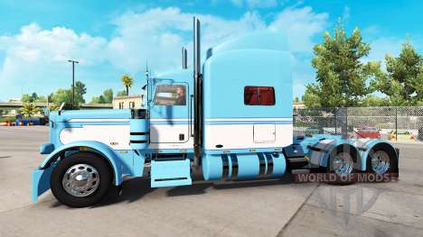 Haut-Light Blue-White für die truck-Peterbilt 38 für American Truck Simulator