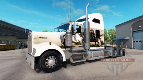 La peau de Chevaliers sur le camion Kenworth W90 pour American Truck Simulator