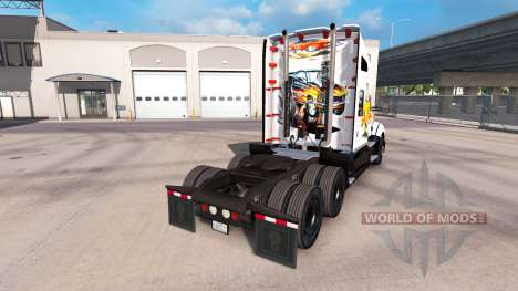 Voiture de peau de l'art sur un tracteur Kenwort pour American Truck Simulator